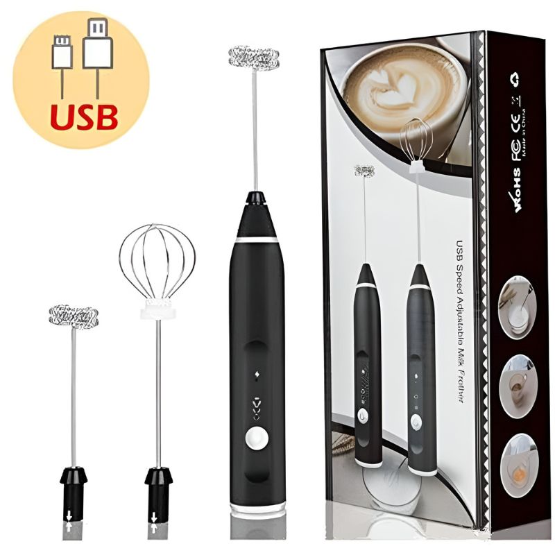 Rechargeable Electric Coffee Frother & Egg Beater | USB Charging High-Speed Handheld Milk Frother & Mixer