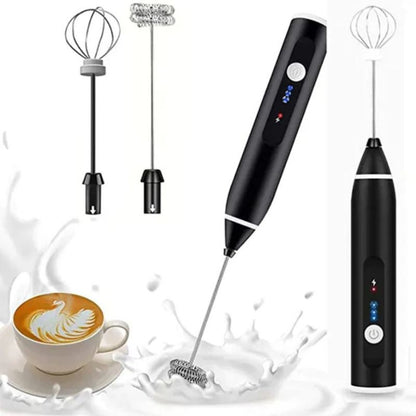 Rechargeable Electric Coffee Frother & Egg Beater | USB Charging High-Speed Handheld Milk Frother & Mixer