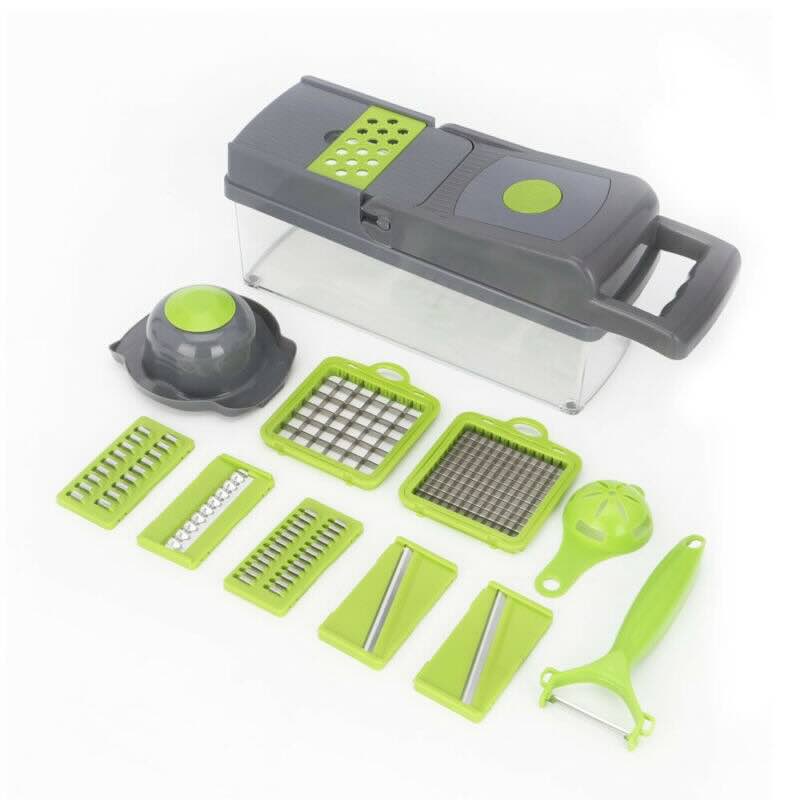 14-in-1 Multifunctional Vegetable Chopper & Mandoline Slicer | Food Cutter, Grater & Dicer for Kitchen