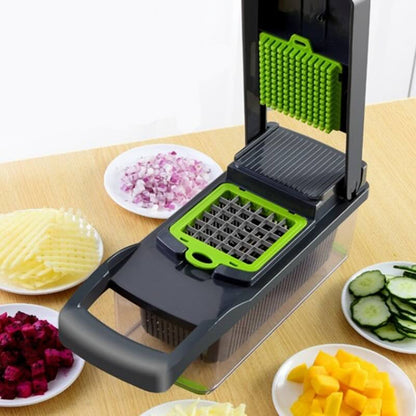 14-in-1 Multifunctional Vegetable Chopper & Mandoline Slicer | Food Cutter, Grater & Dicer for Kitchen